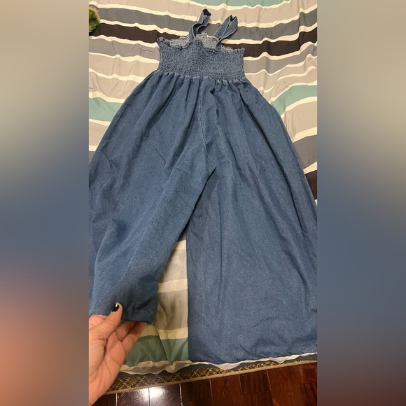 Elegant Blue Denim Jumpsuit - Picture 2 of 3